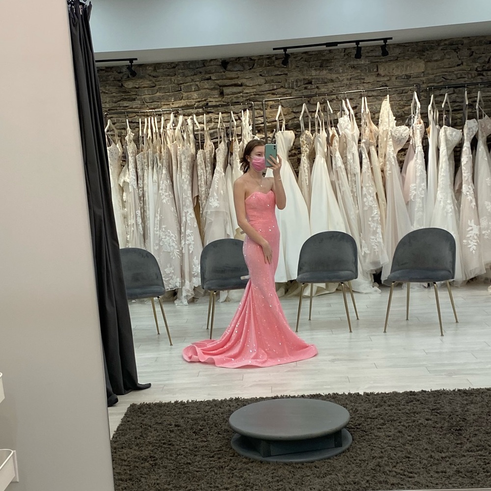 pink prom dress, never worn